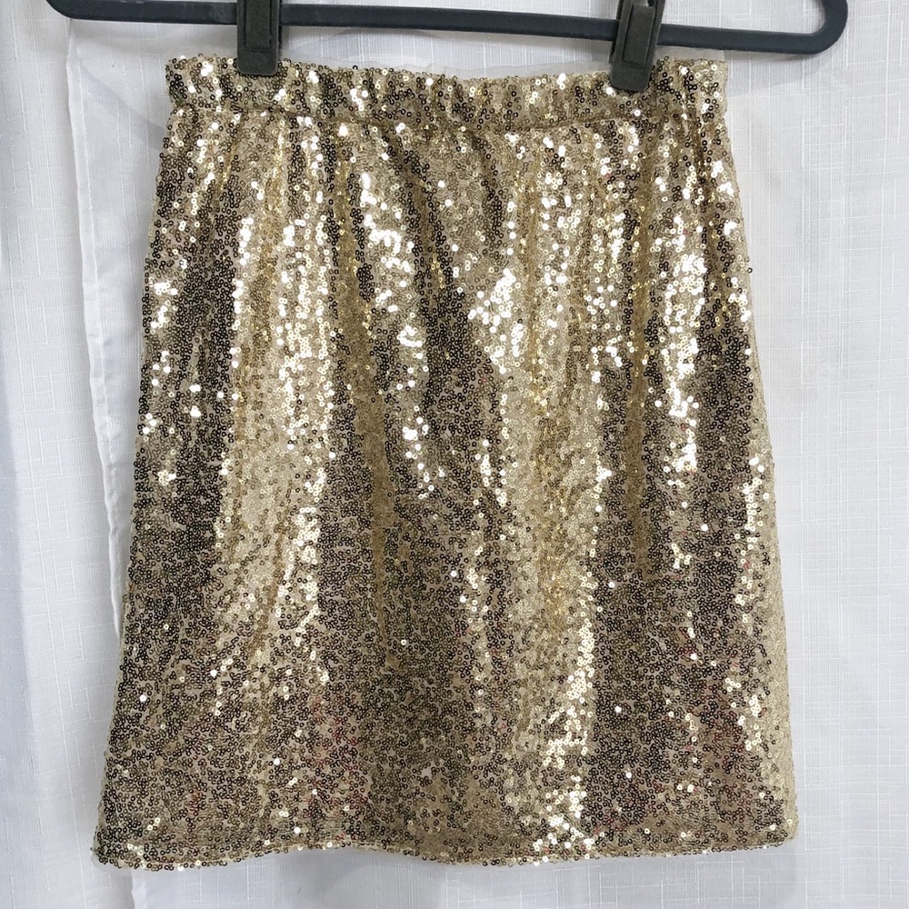 Gold Sequins Skirt